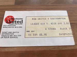 man utd v southampton 1980 football ticket Manchester United  for sale on Ebay
