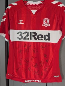 Middlesbrough Shirt With Autographs for sale on Ebay