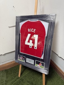Framed Declan Rice Hand Signed  Arsenal Football Shirt With COA for sale on Ebay