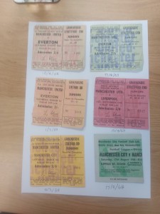 6 MANCHESTER UNITED TICKETS 1960'S for sale on Ebay