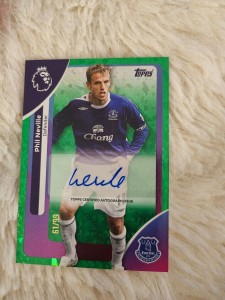 Topps Premier League 2026 -Phil Neville Auto Numbered Parallel 61/99 Everton for sale on Ebay