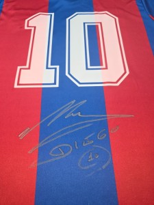 Diego Maradona signed & autographed Barcelona 1982 shirt jersey  messi PROOF for sale on Ebay