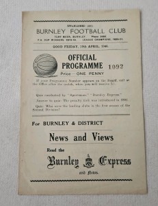 Burnley V Blackpool 1946 for sale on Ebay