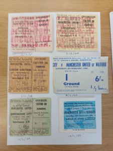 6 MANCHESTER UNITED TICKET STUBS 1960'S for sale on Ebay