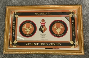 Vintage 1970s Watford Fc Framed Mirror Glass Wall Mounted Rare Collectable Item for sale on Ebay