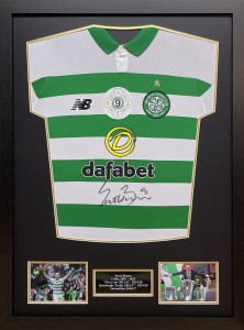 FRAMED SCOTT BROWN SIGNED CELTIC 9 IN A ROW COMMEMORATIVE SHIRT WITH PROOF & COA for sale on Ebay