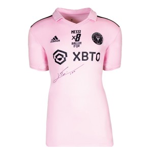 Lionel Messi Official Signed Inter Miami 2022-23 Home Shirt 8x Ballon d'Or for sale on Ebay