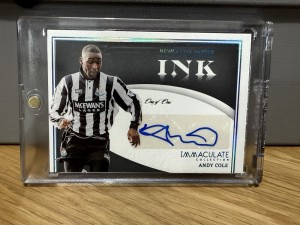 Panini Impeccable Illustrious Ink ANDY COLE 1/1 Auto Newcastle United 2022 23 for sale on Ebay