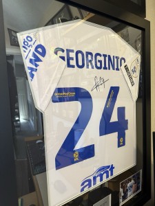 Leeds United Georginio Rutter Signed Framed Home Shirt for sale on Ebay