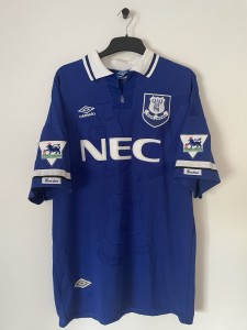 Player Issue/Matchworn Everton 1993/1994/1995 Home Football Shirt - XL for sale on Ebay