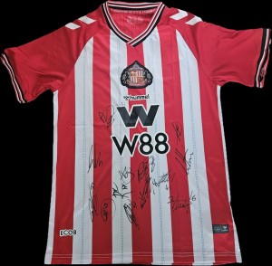 Sunderland AFC Squad Signed 2025/26 Home Shirt Football Autograph COA & PROOF for sale on Ebay