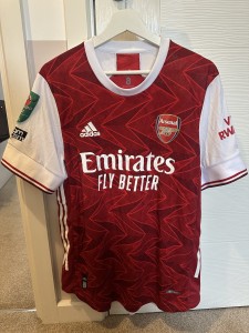 MATCH WORN Gabriel Magalhaes Home Shirt 20/21 Arsenal vs Man City for sale on Ebay