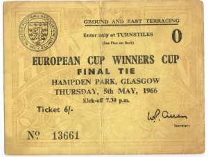 Liverpool v Borussia Dortmund. European Cup Winners Cup. 5th May, 1966. for sale on Ebay