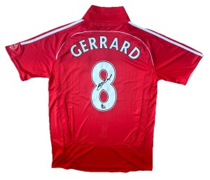 STEVEN GERRARD Hand Signed OFFICIAL FC Liverpool RETRO Football Shirt RARE*COA for sale on Ebay