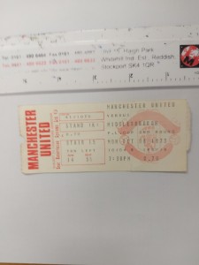 TICKET MANCHESTER UNITED v MIDDLESBROUGH 8/10/73 for sale on Ebay