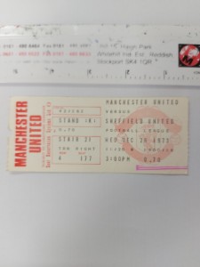 TICKET MANCHESTER UNITED v SHEFFIELD UNITED 26/12/73 for sale on Ebay