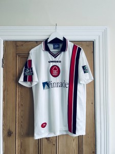 Nottingham Forest 1999/2000 Original away shirt Ian Wright #32 Umbro L for sale on Ebay