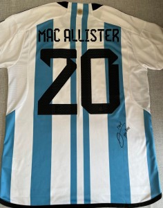 Signed ALEXIS MAC ALLISTER Shirt - Argentina 2022-PROOF/COA-Liverpool Brighton for sale on Ebay
