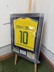 Ronaldinho Hand Signed Brazil Shirt  R10 With COA for sale on Ebay