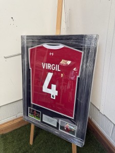 Virgil Van Dijk Hand Signed Liverpool #4 Home Jersey With COA for sale on Ebay