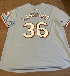 Nike Authentic Wyatt Langford Texas Rangers Signed Auto Fanatics Jersey for sale on Ebay