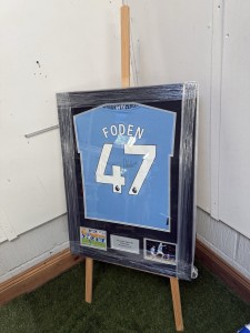 Phil Foden Signed And Framed Manchester City Shirt With COA for sale on Ebay