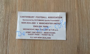 1967 Manchester United v New Zealand Tour Football Match Day Ticket for sale on Ebay