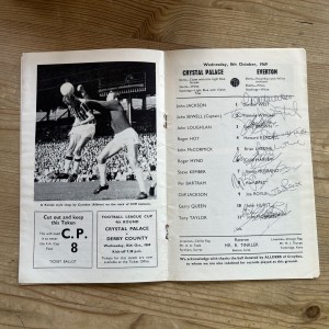 Fully Signed Everton Team Programme 1970 Champions x 11 Inc Alan Ball Kendall ++ for sale on Ebay