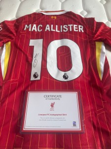 Alexis MacAllister Signed 24/25 Liverpool shirt BNWT + Club Coa SALE 99p Start!  for sale on Ebay