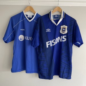 Ipswich Town 1994-95 Retro home shirt - Size L and Txu energy m top bundle for sale on Ebay