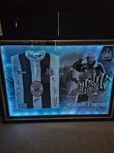 NEWCASTLE UNITED SIGNED FRAMED WITH LED 95/96 SHIRT. ONE-OF-A-KIND WITH COA  for sale on Ebay