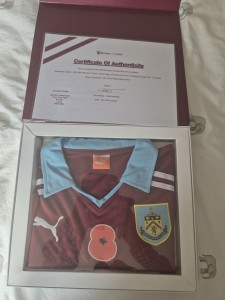 Authentic Burnley FC Match Worn Poppy Shirt 2011/2012 v Leeds on 19/11/11 Medium for sale on Ebay