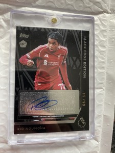 Topps Premier League Rookie Autograph Card Rio Ngumoha, Liverpool 2026 65/99 for sale on Ebay