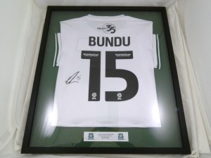 Plymouth Argyle Signed Shirt 2023-24 Season Mustapha Bundu Away Kit Framed for sale on Ebay