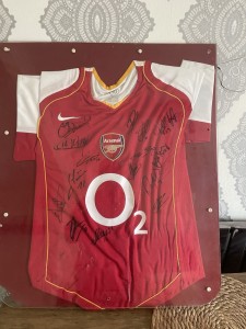 Arsenal Football Shirt Signed by Multiple Old Players. for sale on Ebay