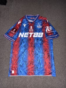 SIGNED CRYSTAL PALACE SHIRT  24/25 FA CUP WINNERS GLASNER  HENDERSON PROOF   for sale on Ebay