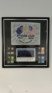 2010 Celtic Manor Ryder Cup Signed Flag Framed Tickets Picture Mcilroy Poutler for sale on Ebay