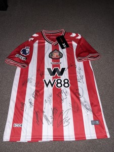SIGNED SUNDERLAND AFC SHIRT 25/26 PROMOTION PREMIER LEAGUE PROOF  for sale on Ebay