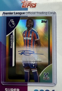Eberechi Eze Autograph /50 Gold Parallel Crystal Palace Topps PL 25/26 for sale on Ebay