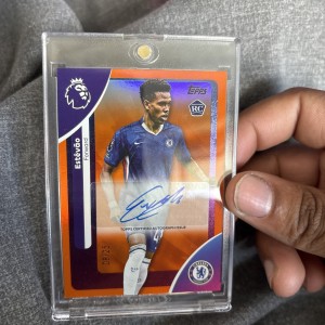 Topps Premier League 2025/2026 Estevao Chelsea orange auto /25 RC for sale on Ebay