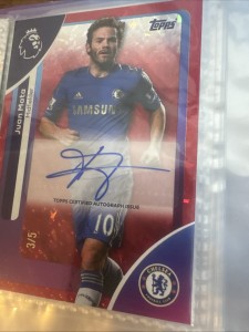 Topps 2026 Premier League Football Trading Cards 3/5 Red Juan Mata Chelsea for sale on Ebay