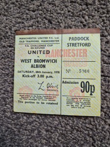 Manchester United v West Bromwich Albion FA Cup 4th Rd Replay 1978 for sale on Ebay