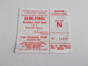 TICKET   Leeds  v  Manchester United  1977 FA Cup Semi at Sheffield Wednesday for sale on Ebay