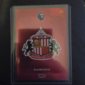 Topps Premier League Sunderland A.F.C. Badge Card 5/5 Ultra Rare Limited for sale on Ebay