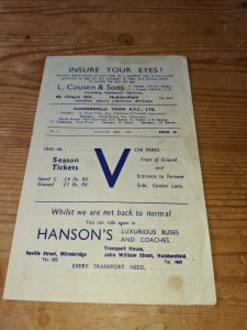 Huddersfield Town v Manchester United Football League North 1945/46 for sale on Ebay