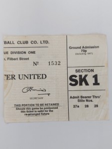 TICKET LEICESTER CITY v MANCHESTER UNITED 71/2 for sale on Ebay