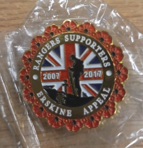 2017 RSEA Rangers Erskine  Ppppy Badge for sale on Ebay