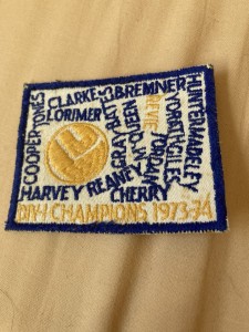 Leeds United Sew On Patch Commemorating Winning 1973/74 1st Division Title for sale on Ebay