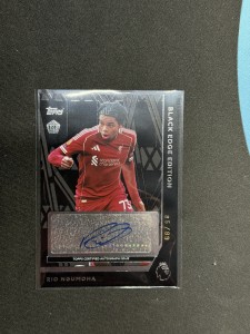 Rio Ngumoha RC Auto 24/99 Black Edge Edition LIVERPOOL Topps Premier League 2026 for sale on Ebay