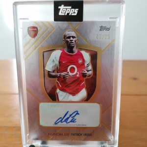 Topps Arsenal Invincibles 2003-04 Patrick Vieira Autograph Card 44/75 for sale on Ebay